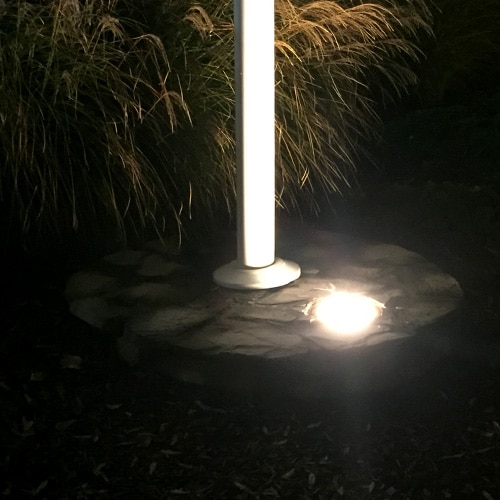 in ground flag pole light